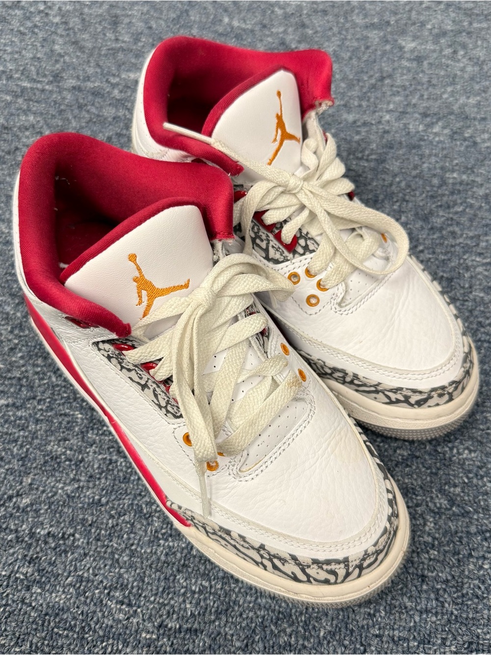 Nike Air Jordan 3 Retro Cardinal Red Size 4 Youth